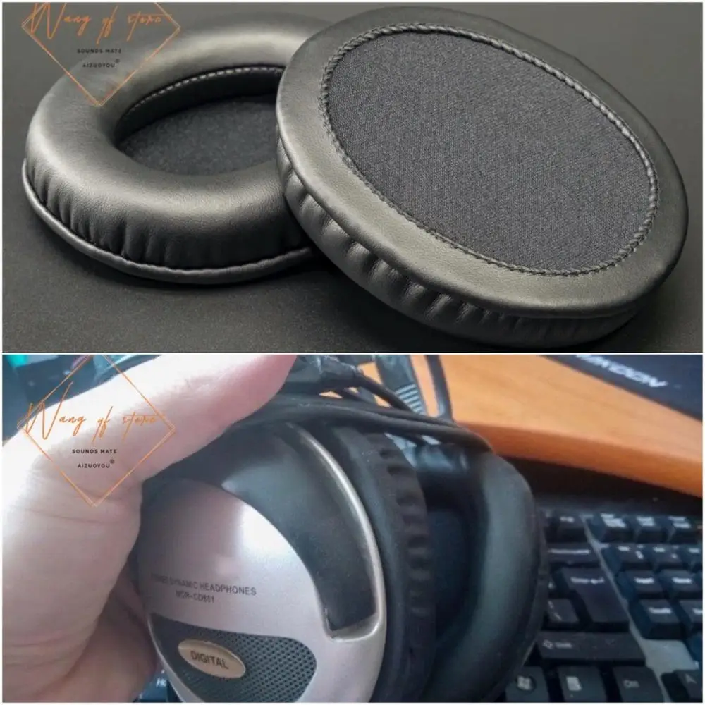 Oval Ellipse Egg Shape Soft Leather Ear Pads Foam Cushion For Cosonic MDR-CD851 Headphone Perfect Quality, Not Cheap Version