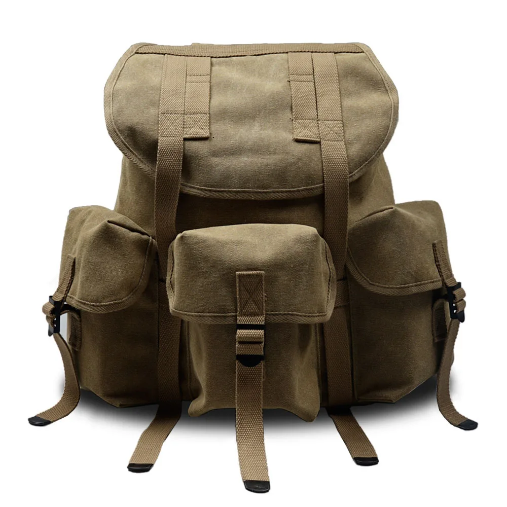 WWII WW2 US ARMY STYLE POUCH HAVERSACK BACKPACK BAG US M14 Waterproof Canvas BAG