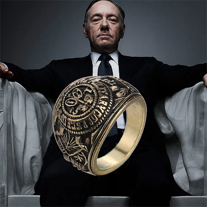 2020 Fashion Domineering Men\'s Ring Classic Movie Series Jewelry Retro Zinc Alloy Bronze Punk Engraved Metal Jewelry Gift