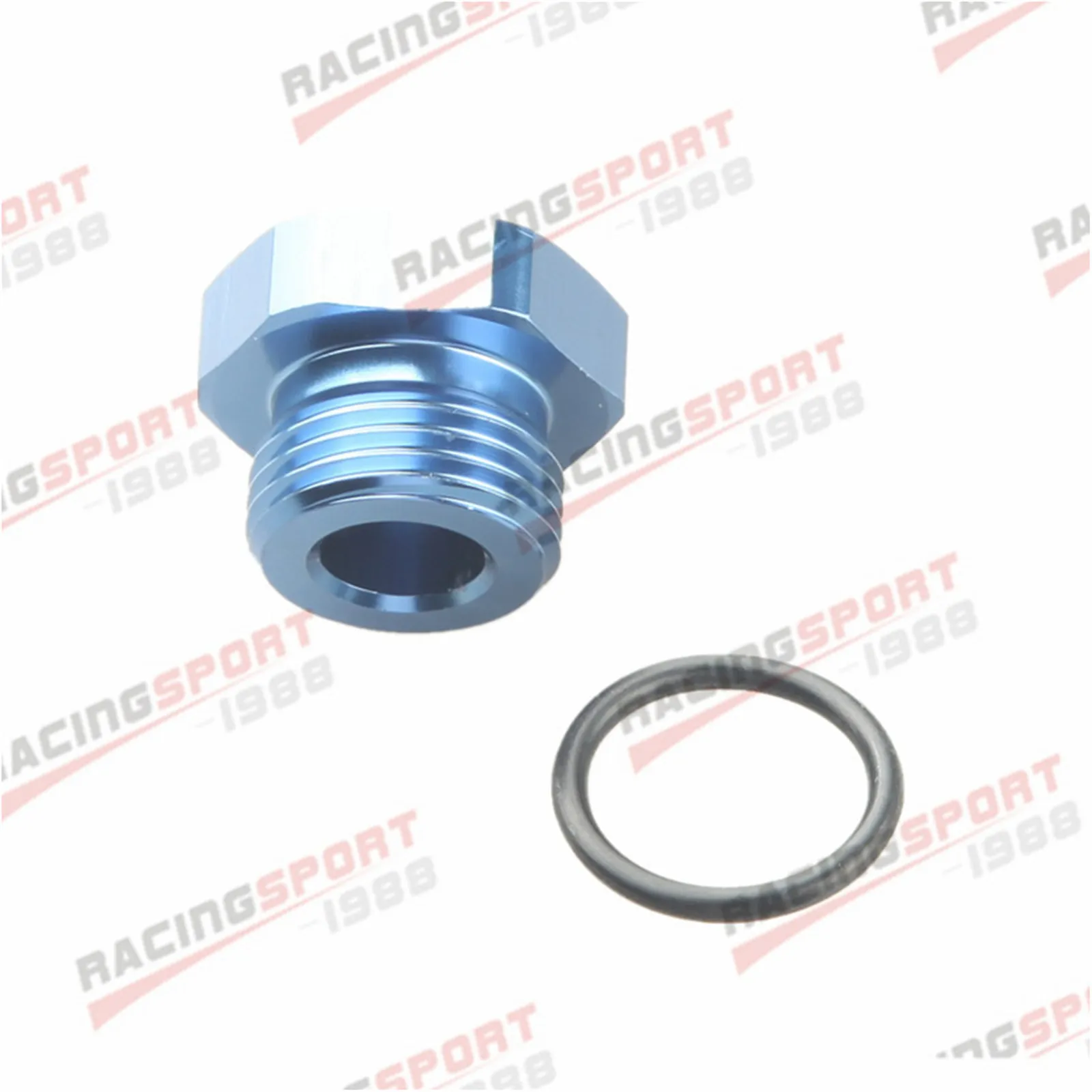 New 8AN -8AN AN8 Flare Plug Fitting with O Ring Seal Aluminum Alloy Blue