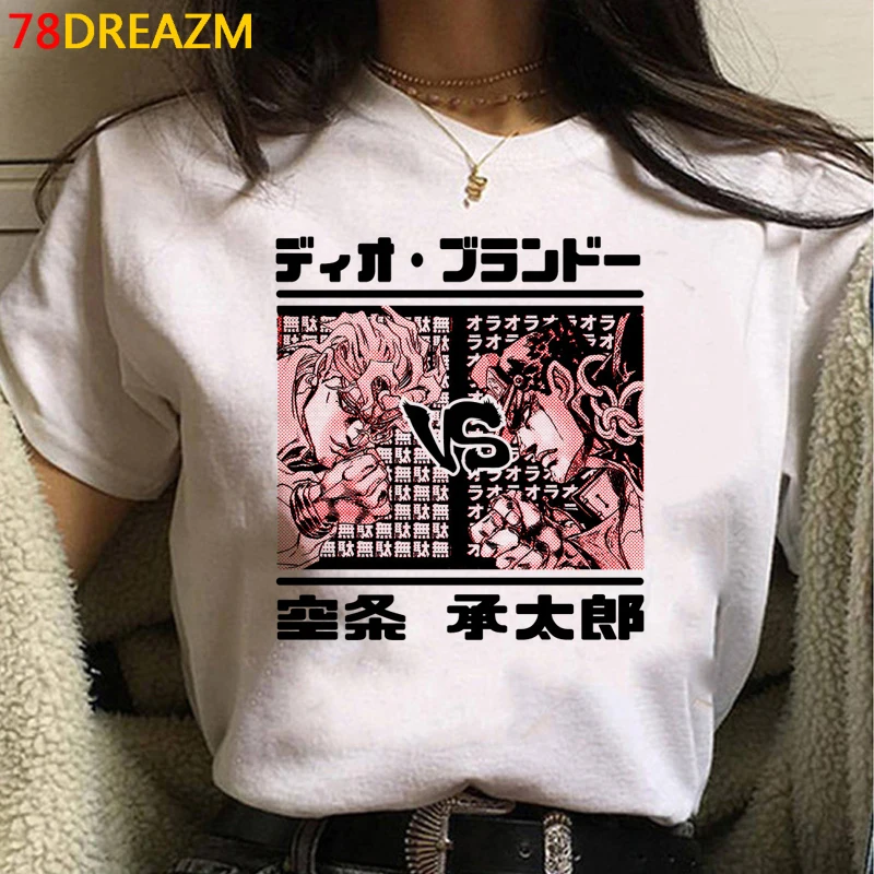 Jojo Bizarre Adventure t shirt male japanese couple clothes casual graphic tees  top tees harajuku kawaii