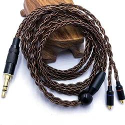 RY-C9 Mmcx Cable 3.5/2.5/4.4mm 1.2m DIY Replacement  Silver plated  Upgraded 8 core wire cable For Repair DIY HIFI mmcx earphone