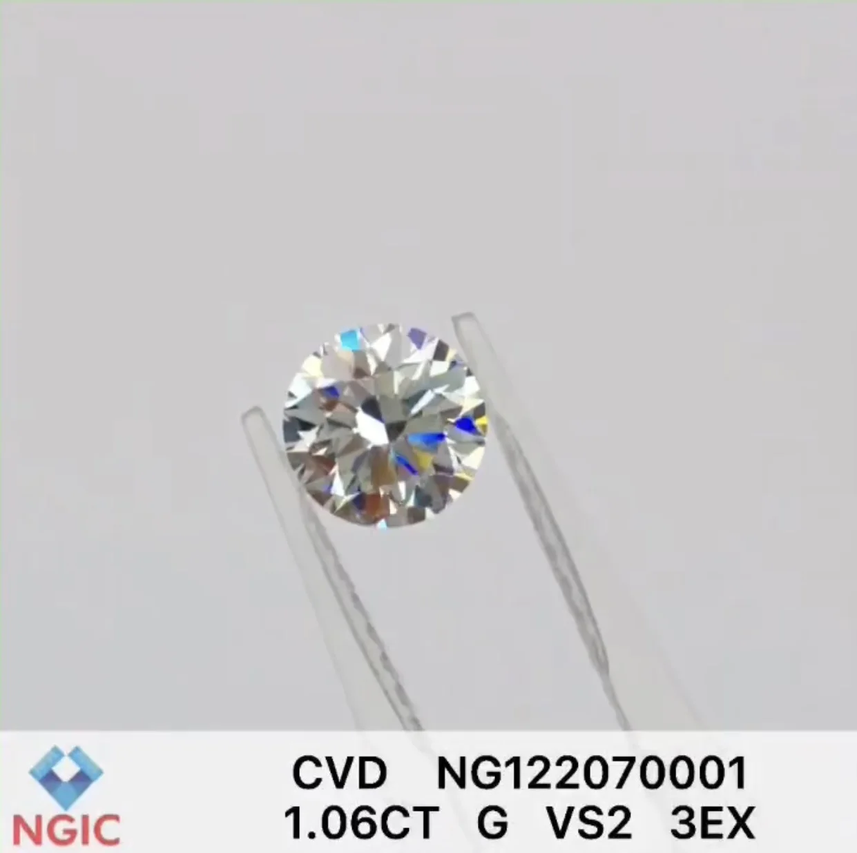 1.06 carat, VS2, G, CVD