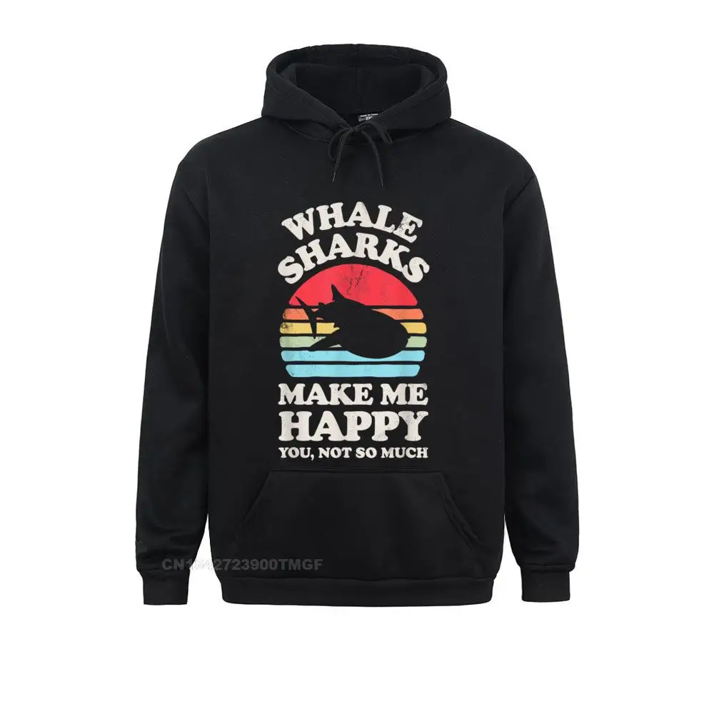 Geek Whale Sharks Make Me Happy Funny Shark Retro Vintage Gifts Sweatshirts For Men Retro Ostern Day Sweatshirts Clothes