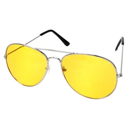 Myopia Night Vision Pilot Sunglasses Women Men Driving Glasses Yellow Lens Nearsighted Shortsighted Spectacles -1.0~-6.0 N5