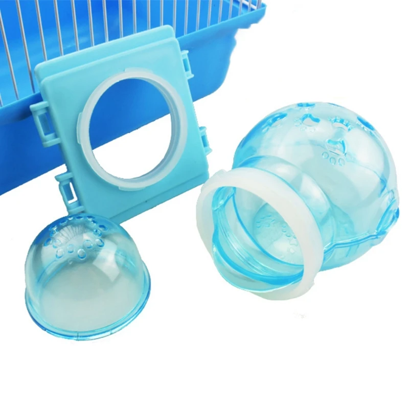 Transparent Hamster External Bathroom Pipe Cage Shower Bath Tub Plastic Small Pet Bath Basin Bathroom Container Sandbox