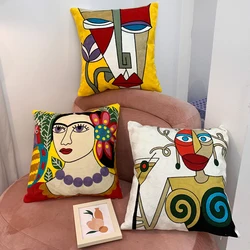 Fodera per cuscino nuovo stile Picasso federe Decorative ricamate decorazioni Creative astratte per copridivano per la casa