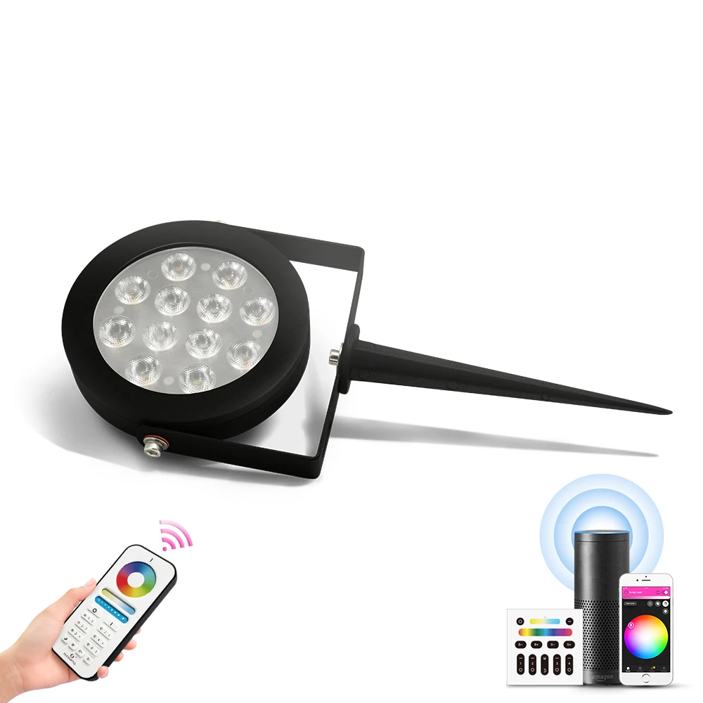 Imagem -03 - Zigbee 3.0 12w Rgb Cct Luz de Jardim Espaço Parque Estrada Decoração Lâmpada de Luz Externa Inteligente Ip65 à Prova Dágua Controle Echo da Amazon