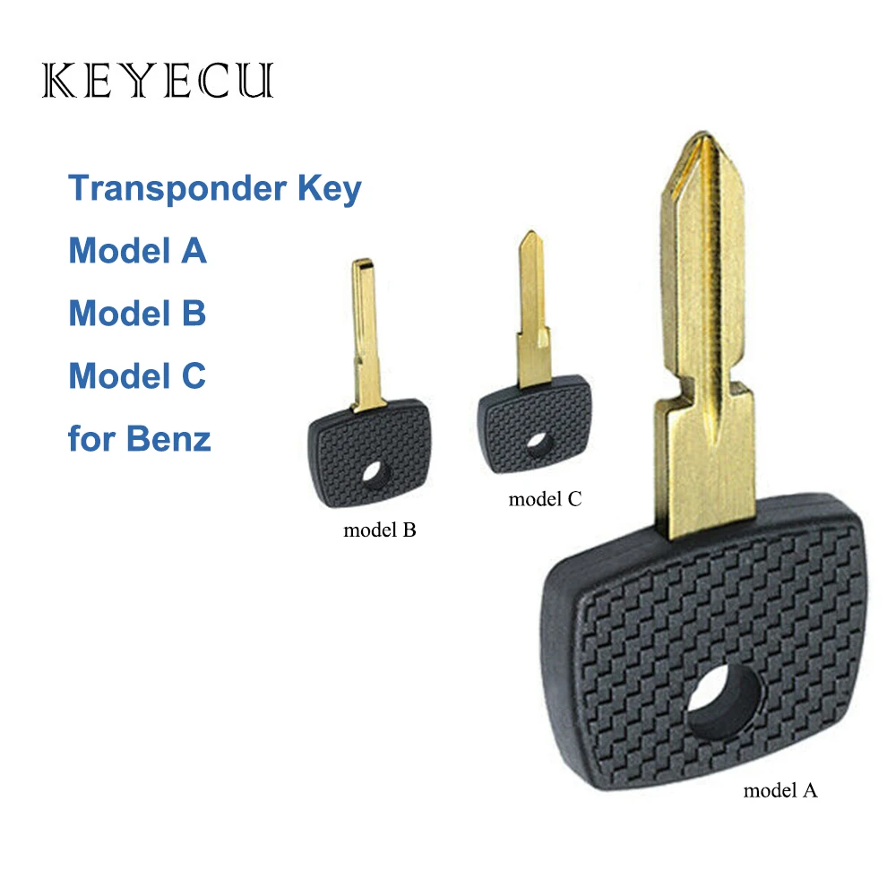 

Keyecu Replacement Transponder Key Shell Case Cover for Mercedes Benz Vito Actros Sprinter V Class - HU39 / HU64 Blade - No Logo