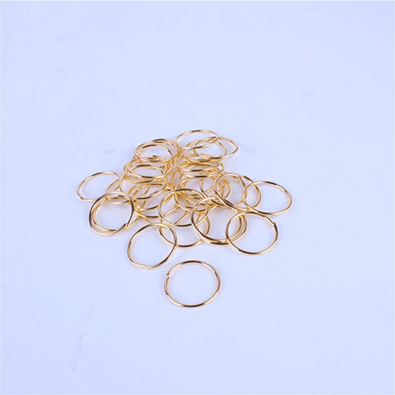 100pcs 14mm Hair Braid Rings Accessories Clips for Women and Girls Dreadlocks Beads Set Color Gold/Sliver/Deep Copper Hair Rings