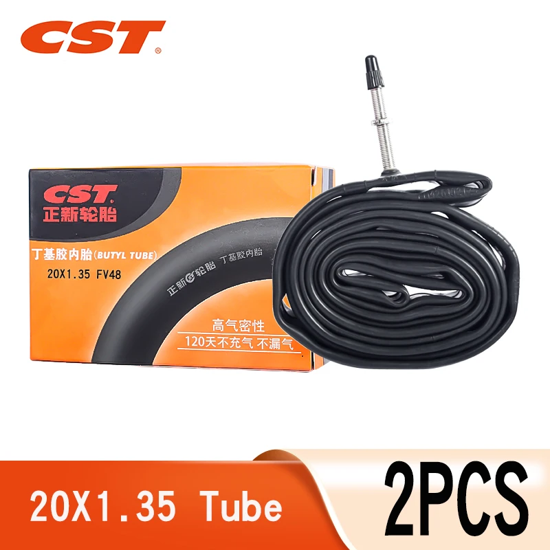 2PCS CST Bike Inner Tubes 20inch 406 20X1.35 Presta Schrader 32mm 48mm 60mm For Small Wheel diameter Folding Bicycle