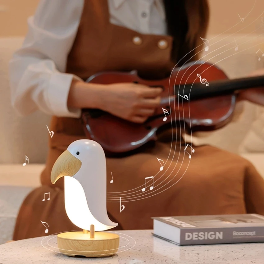 Led toucan bird night light modern nordic table lamp home luminary room lampe decoration study interior lighting dimmable