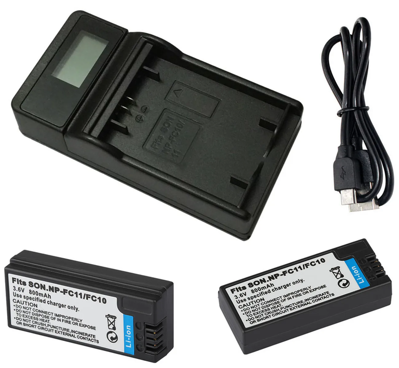 Battery +Charger for Sony Cyber-Shot DSC-P7, DSC-P8, DSC-P8E, DSC-P8L, DSC-P8R, DSC-P8S, DSC-P9, DSC-P10, DSC-P12 Digital Camera