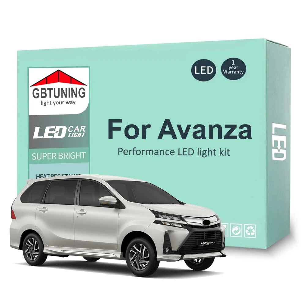 Kit lampadina interna a LED per Toyota Avanza 2003-2015 2016 2017 2018 2019 2020 2021 lampada da lettura a cupola per mappa auto Canbus nessun errore