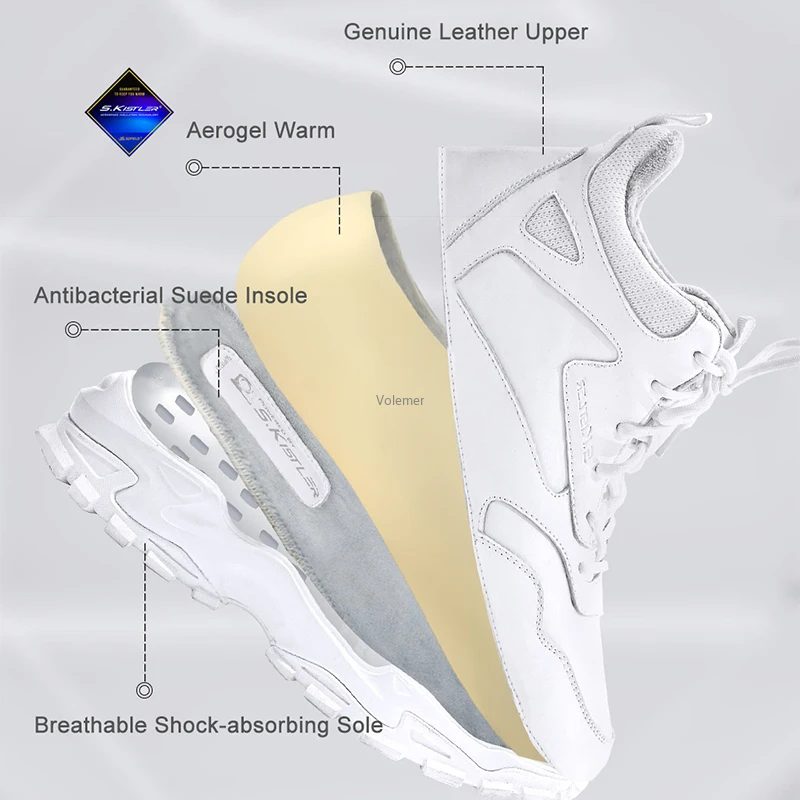Youpin supriele-Zapatillas deportivas Aerogel para hombre y mujer, zapatos informales de alta calidad, resistentes al frío, con suela gruesa y forro polar antideslizante