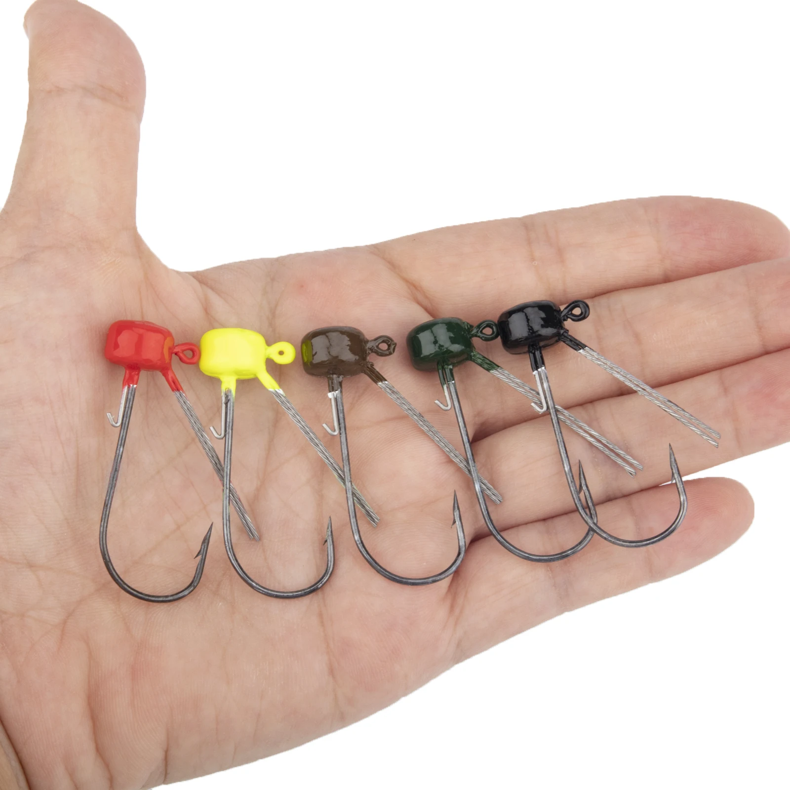 5pcs/lot Mushroom Jig Head Fishing Hook Weedless Fishing Ned Rig Bass Fishing Tackle 3.5g 5.5g 6.5g