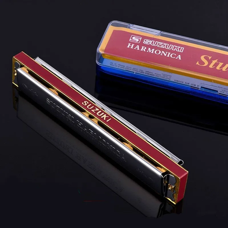 Original Imported   Harmonica 24-Hole Polyphonic C Key Beginner Student Professional Performance Grade