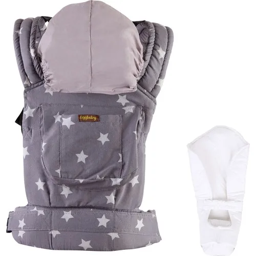 Ergonomic Kangaroo Baby Carrier Newborn Bracket Included Gray Star Pattern