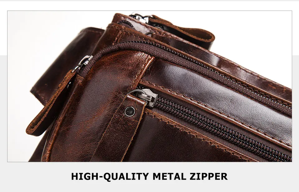 HUMERPAUL Mode Taille Packs Männer Echtes Leder Organizer Reise Brust Tasche Notwendigkeit Taille Gürtel Handy Kleine Bum Tasche – Detail 14