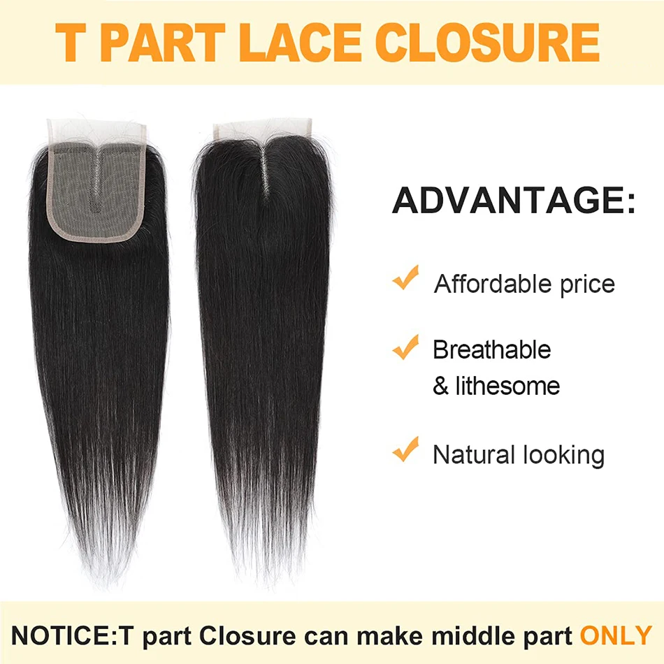 Indian 4x1 T Part Lace Closure Machine Made Middle Part Straight Hair Closure 100% Human Hair Natural Color Remy Hair Almac