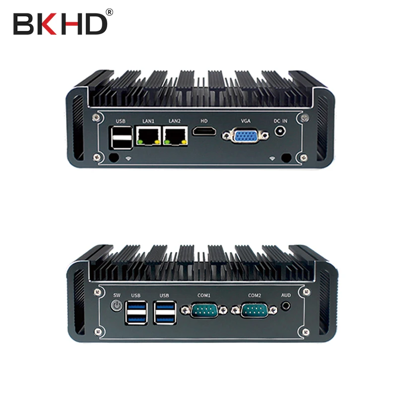 Intel Celeron N2830 2980U czterordzeniowy Mini PC 2 LAN Firewall miękki Router Pfsense komputer przemysłowy Win10 Linux do biura gier