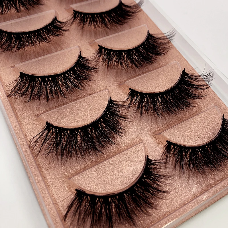 ใหม่ 1 กล่องeylashes Minkขนตาปลอม 5 คู่ขนตาMinkขนตาธรรมชาติแต่งหน้า 3D maquiagem