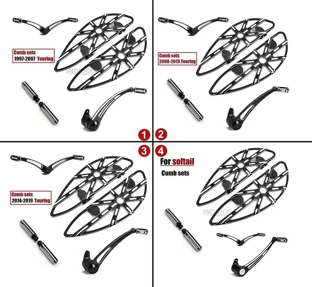 

Gauge rider passenger floorboards brake lever for harley Glide softail 1997-2020