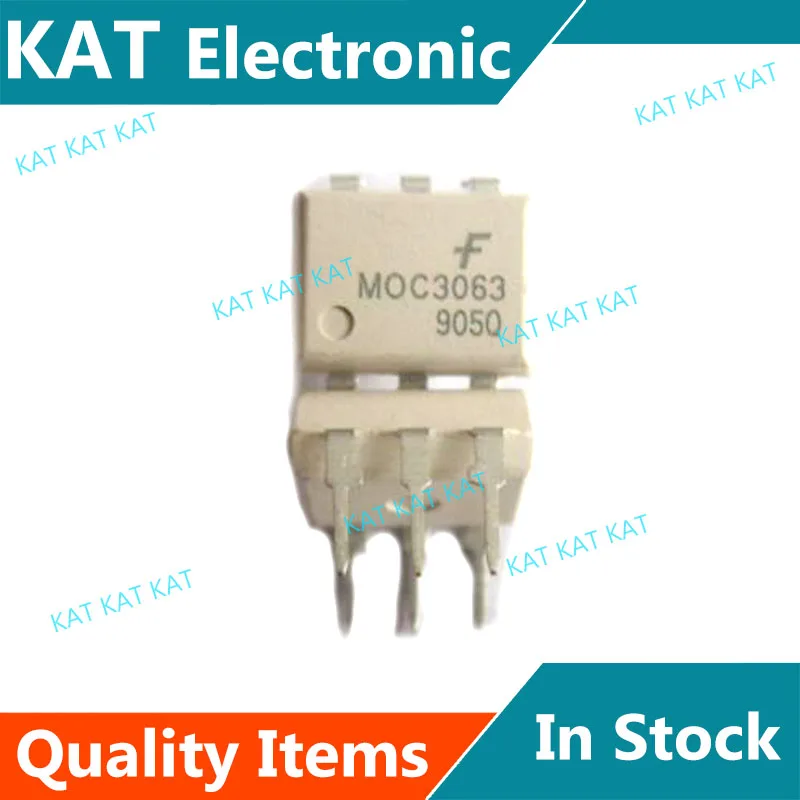 Optoacoplador MOC3063 MOC3063M de 6 pines DIP Zero-Cross, 10 unidades/lote