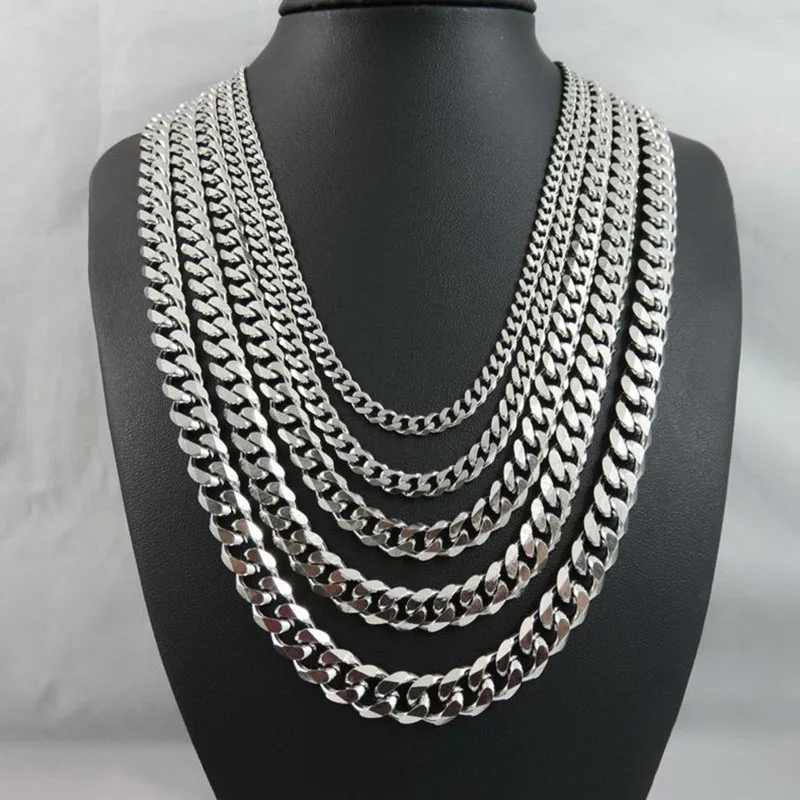 

Neck Chain for Men Stainless Steel Curb Cuban Link Chains on The Necklaces Punk Fashionable Gifts for Accessory Wholesale