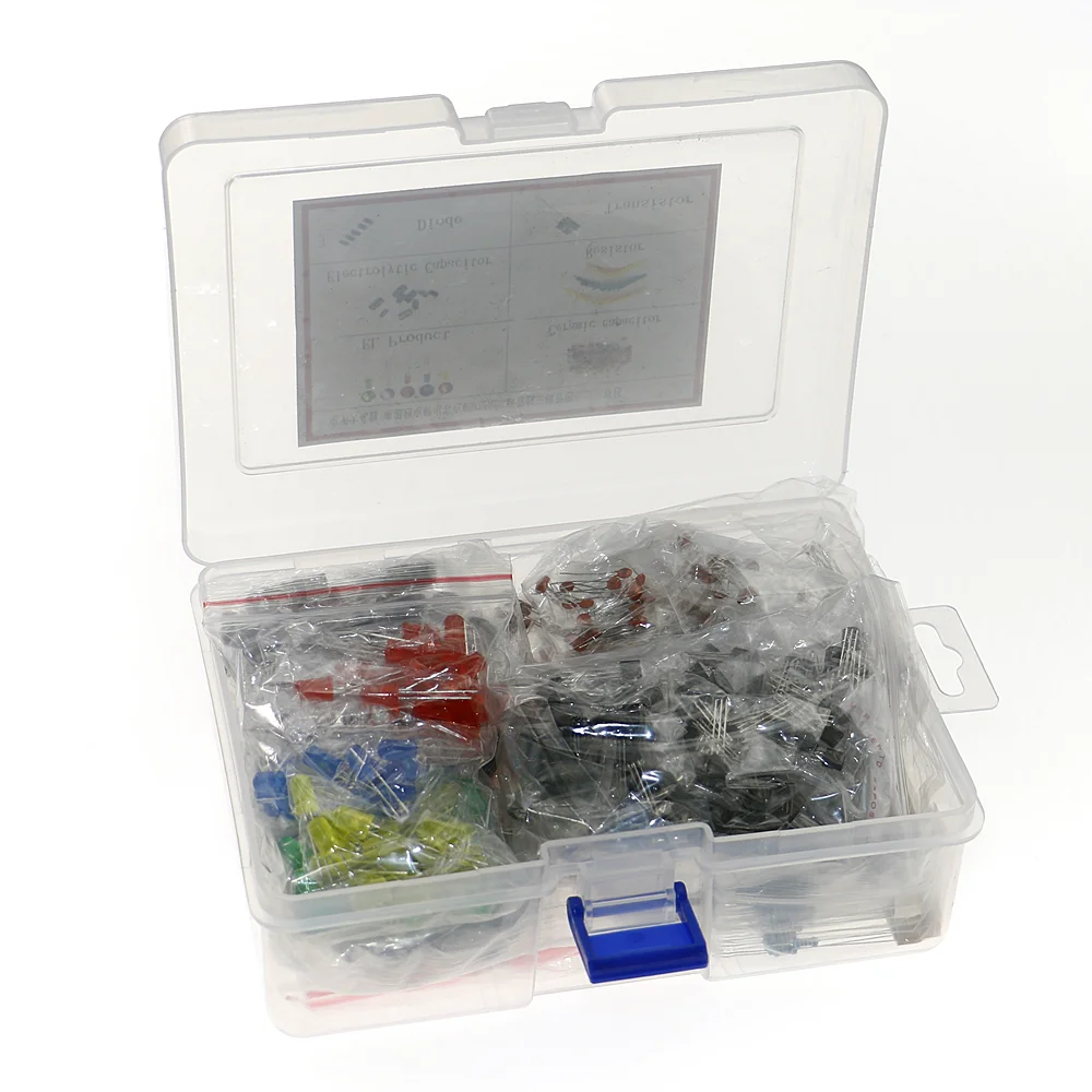 Metal film Resistor Assortment kit led Diodes Electrolytic Capacitor Ceramic set Transistor Pack DIY Electronic Components Kits