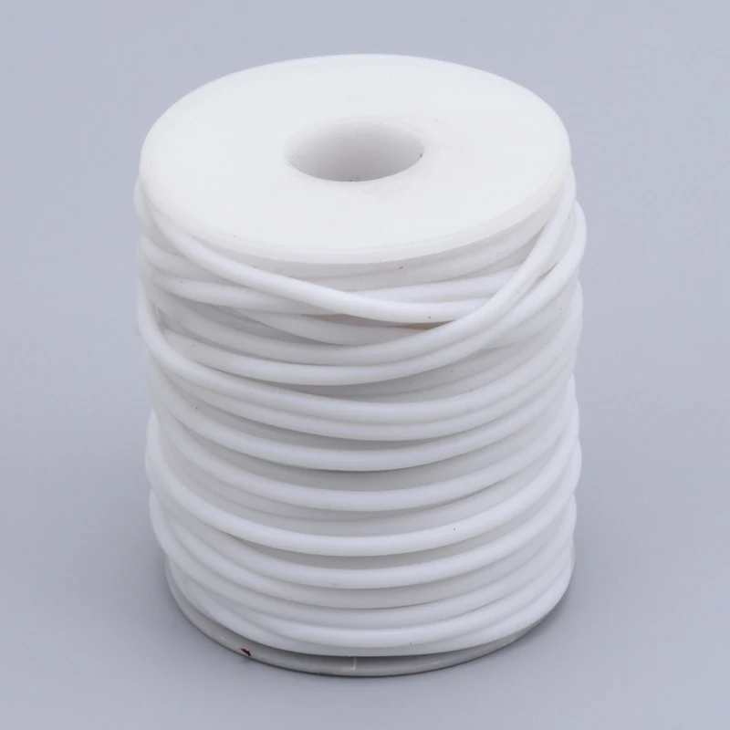 1Roll 2mm 3mm 4mm Holle Pijp Buisvormige Rubberen Koorddraad Omwikkeld met Plastic Spoel Voor DIY Sieraden Maken Bevindingen