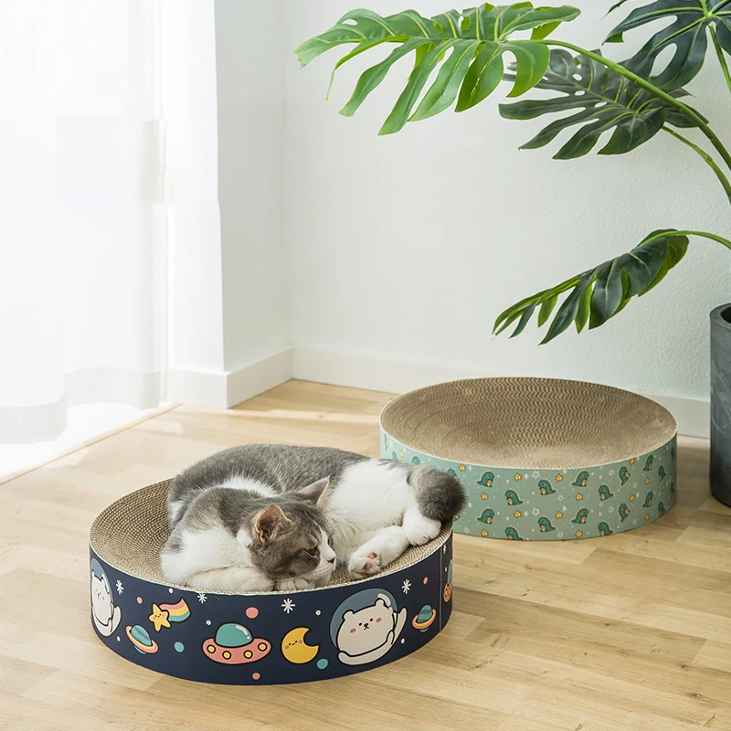 

Pet furniture scraper for cat products house pet with scratch playground floored play structure cats house toys accessories