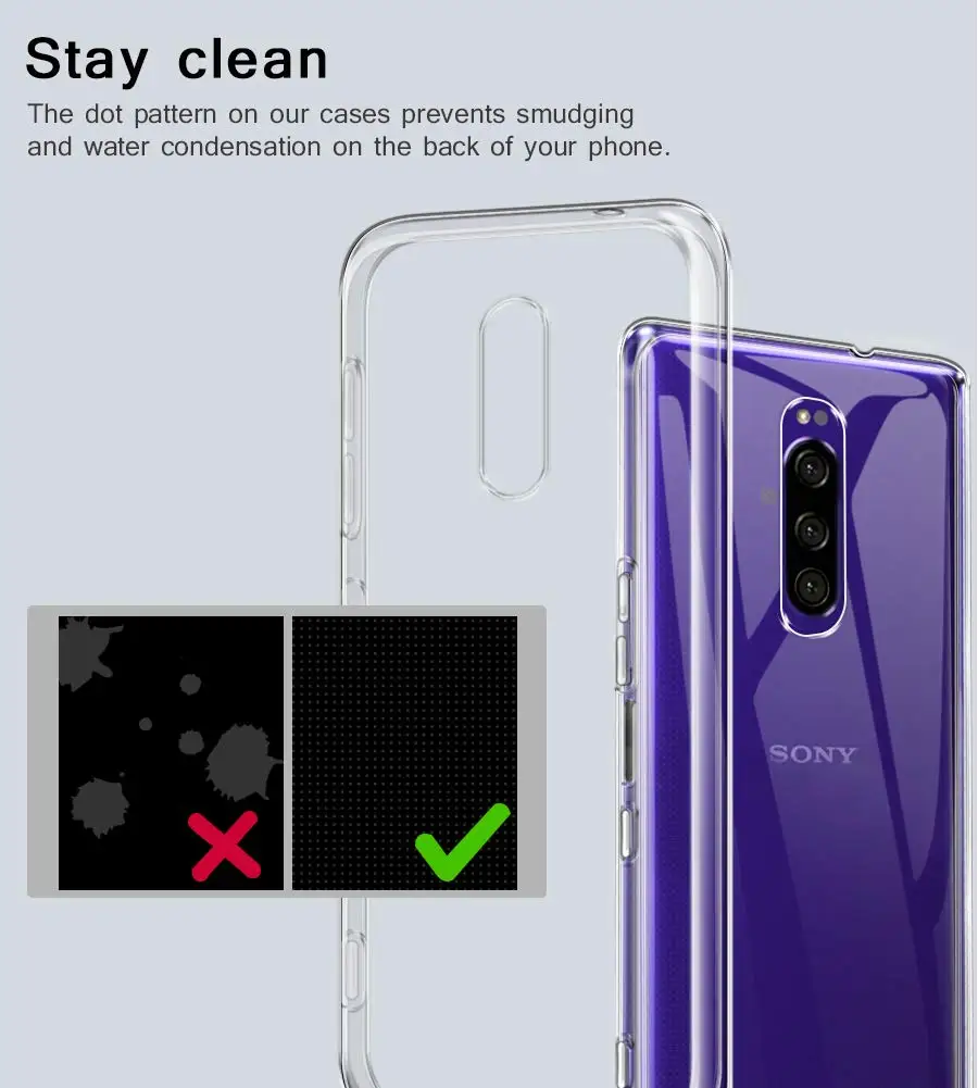 For Sony Xperia 1 III II 2020 XQ-AT51 XQ-AT52 Case Ultra Thin Clear Soft TPU Cover  For Sony Xperia 1 Xperia1 J8110 J8170 J9110