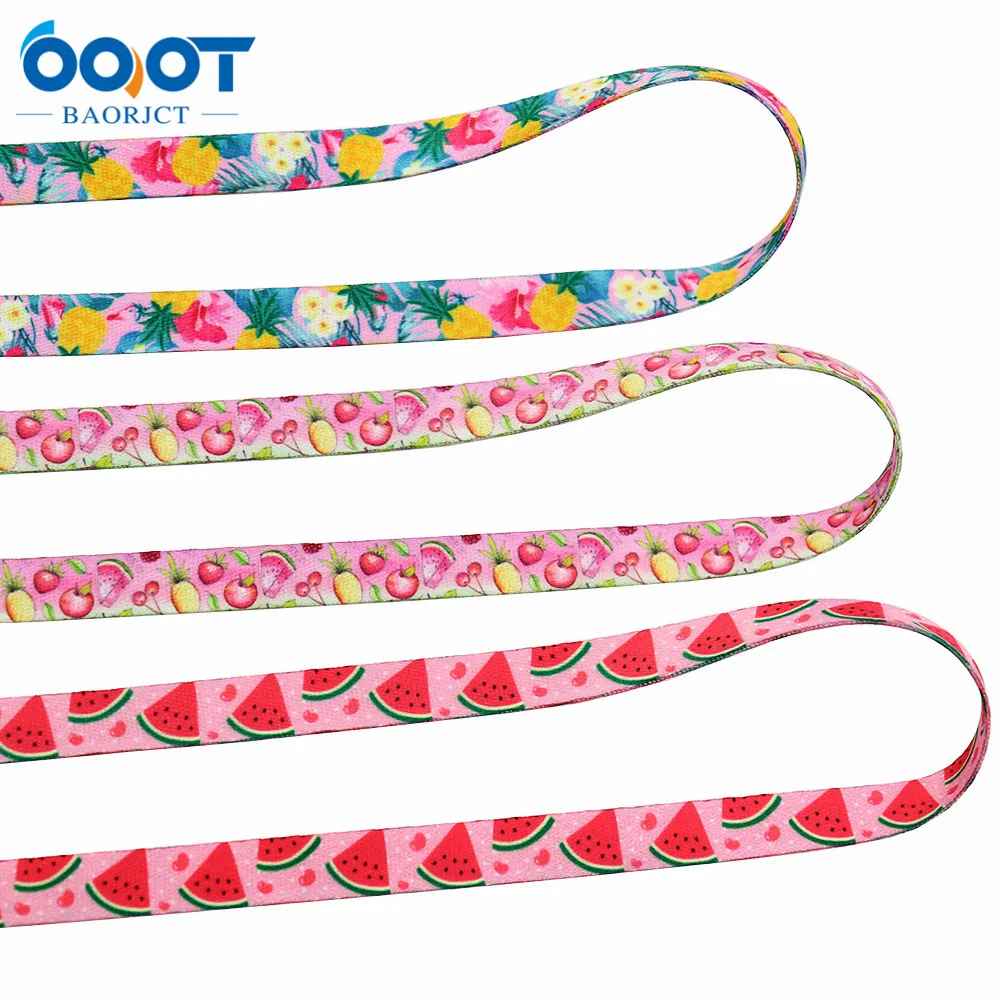 3/8 Inch Double-Sided Watermelon Fruit Thicken Ribbon 10 Yards DIY Handmade Dog Collar Leash Mobile Phone Chain Kettle Webbing