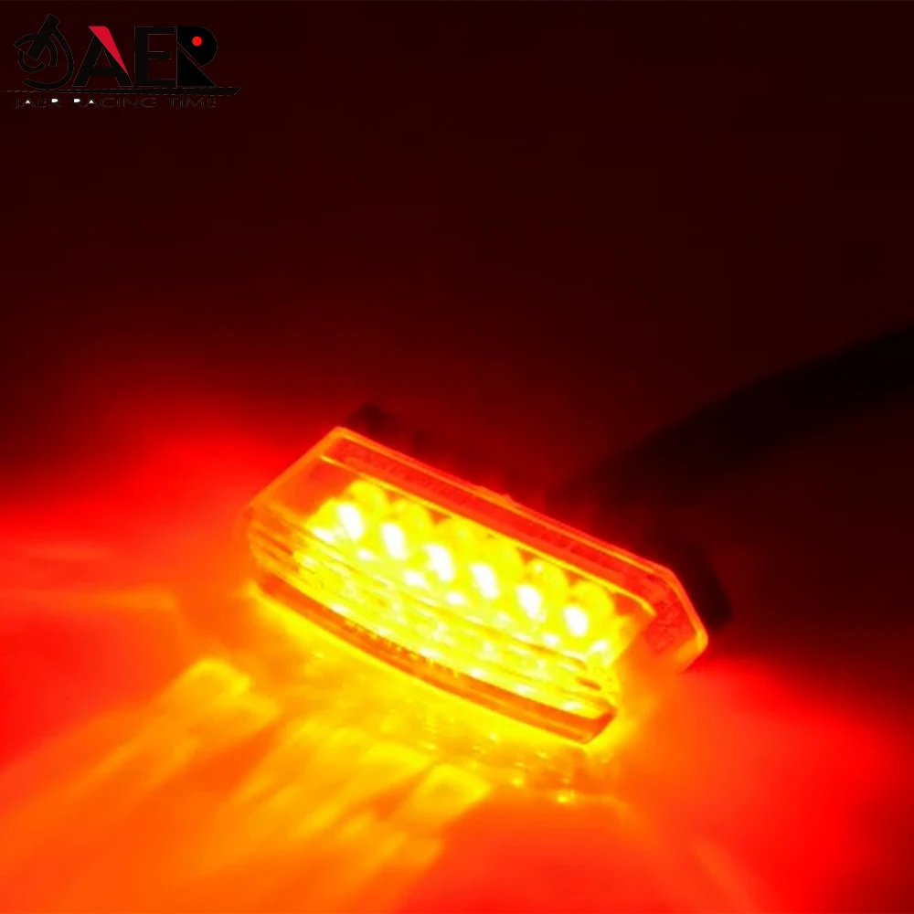 Universal 12V Motorcycle Rear Brake LED Tail Stop Light Lamp for Dirt Taillight Rear License Plate Light Decorative Lamp