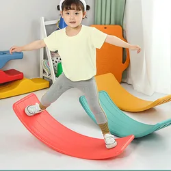 LazyChild Child Balance Seesaw Toy Indoor Curved Wobble Board Baby Double Outdoor Yoga Board Outdoor Toy Games For Kids 2023 New