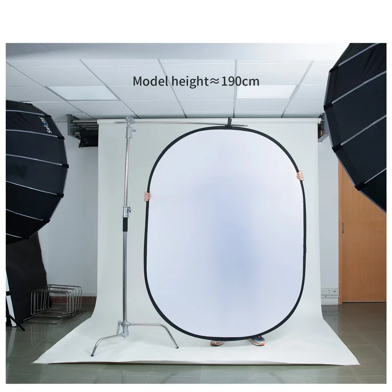 150X200CM Foldable Oval Reflector Soft Light Board Photo Video Photography Diffuser Photo Studio Soft Panel with Portable bag