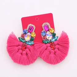 Aretes Boho Statement Bohemian Big Fringed Tassel Drop Earrings For Women Handmade Ethnic Shell Beads Dangle Earrings Brincos