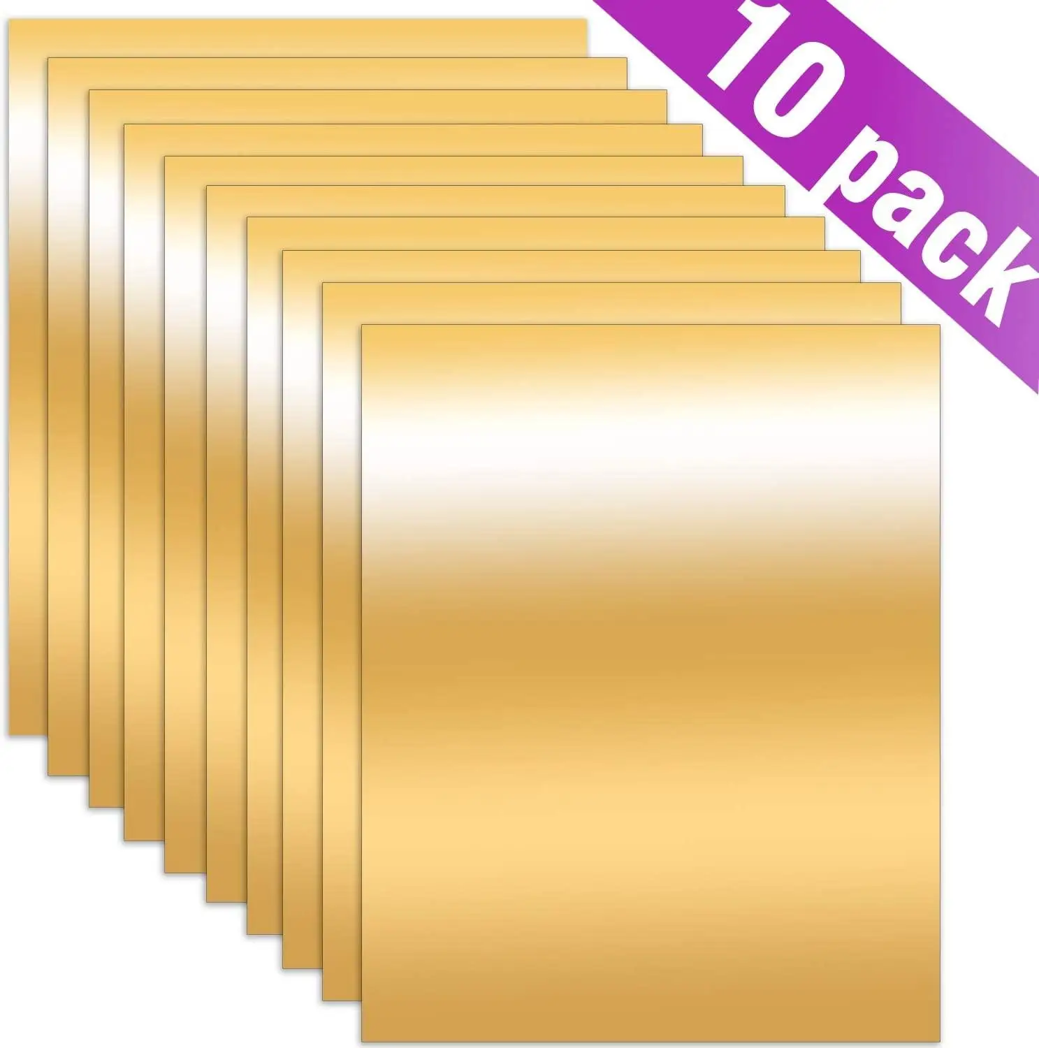 Heat Transfer Vinyl HTV Bundle: 10 Pack Gold 12\