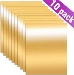 Heat Transfer Vinyl HTV Bundle: 10 Pack Gold 12