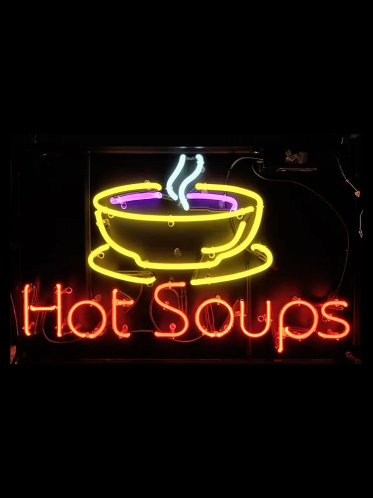 

Neon Sign For hot soups delicious food Commercial Beer Lamps resterant light Hotel custom free diner food Impact Attract light