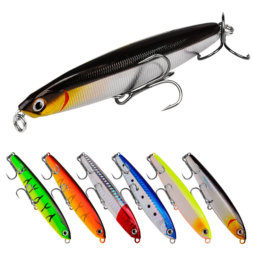 POETRYYI 1pcs Fishing Lure 10/14/18/24g 8cm/10cm Slow Sinking Wobbler Pencil Lure Hand Lure Fishing Tackle Artificial Hard Bait