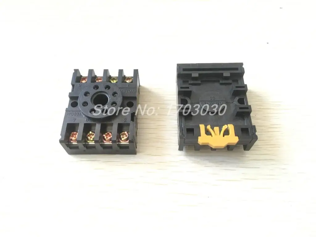 10pcs 8 Pin Power Timer Relay Socket Base Holder PF083A for MK2P-I DH48S