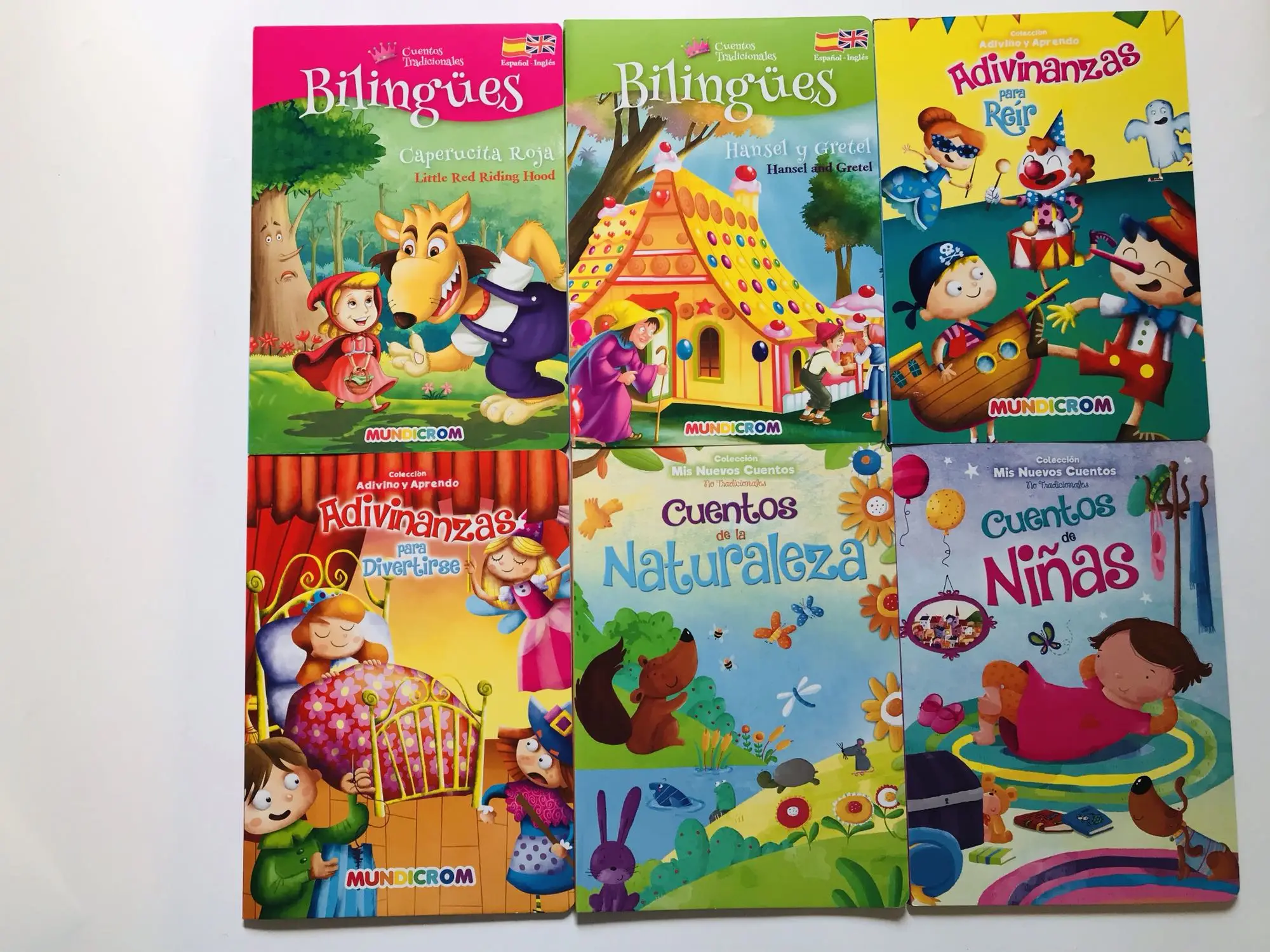 

6 Books Child Kids Spanish Book Lovely Cute Picture Education Enlightenment Interesting Story Reading Cardboard Book Age 0-6