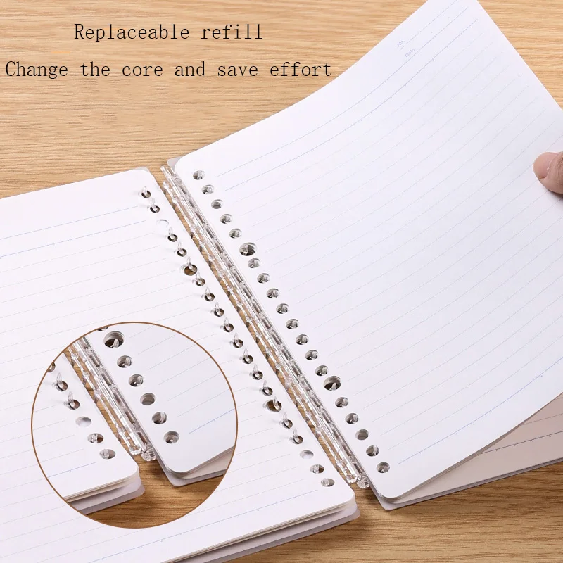 1PC Japanese Stationery Kokuyo Campus Soft Ring Notebook 8mm Horizontal Line Inside Page PVC Waterproof Cover WSG-SRDB540