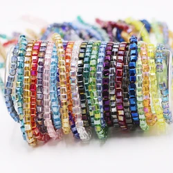 2/3/4/6/8/10mm Glass Faceted Square Bead Cubic Loose AB Beads Chinese Beading For DIY Making Crystal Jewelry Earing Accessories