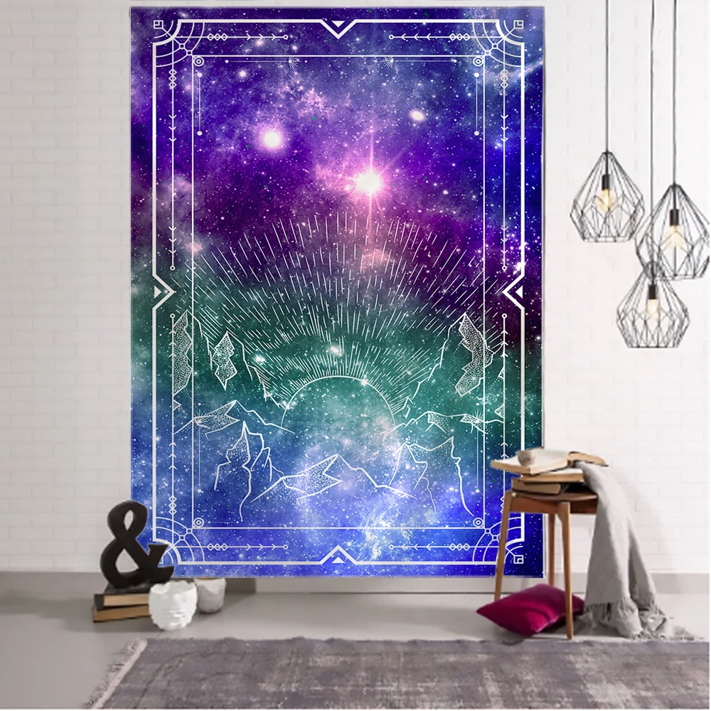 Sun Moon Tarot Tapestry Wall Hanging India Mandala Tapestry Carpet Psychedelic Tapiz Witchcraft Wall Cloth Tapestries