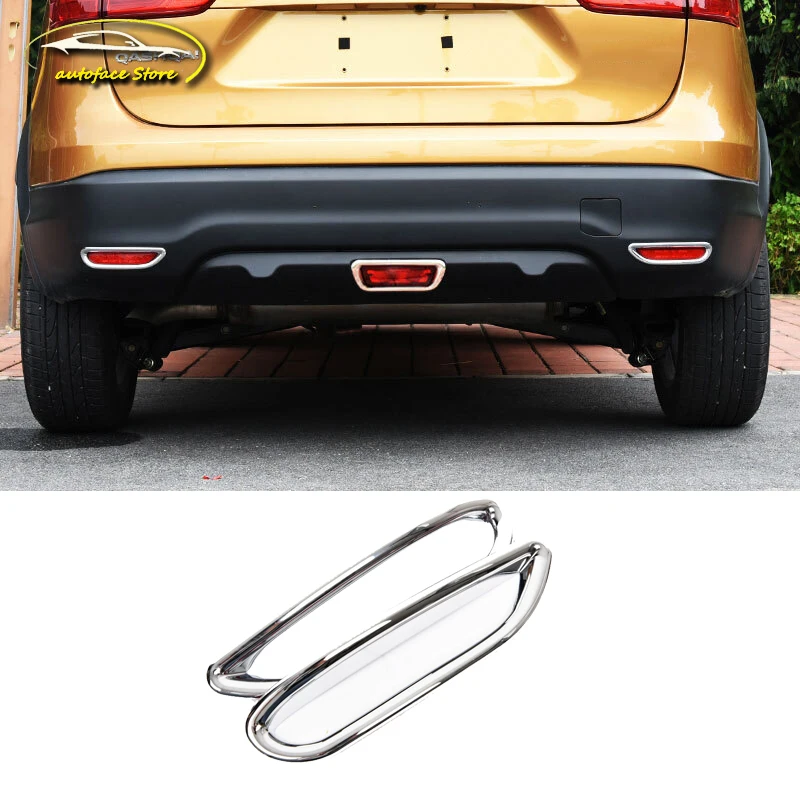 

ABS Chrome For Nissan Qashqai J11 2015 2016 Car Accessories Rear Fog Lamp Shade Cover Trim Car Sticker Styling 2pcs