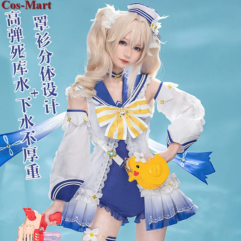 Cos-Mart Game Genshin Impact Barbara Cosplay Costume Shining Concerto Female Lovely Swimsuit Activity Party Role Play Clothing