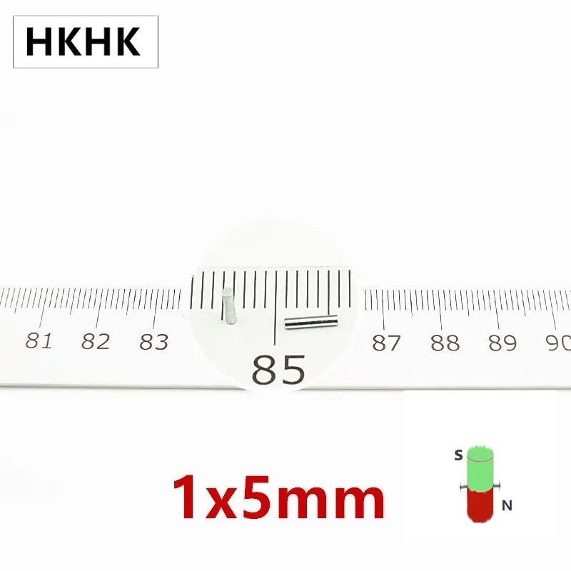 

HKHK 500PCS mini magnet 1x5 mm mini magnet encoder 1mm strong magnetic standard 1x5 mm